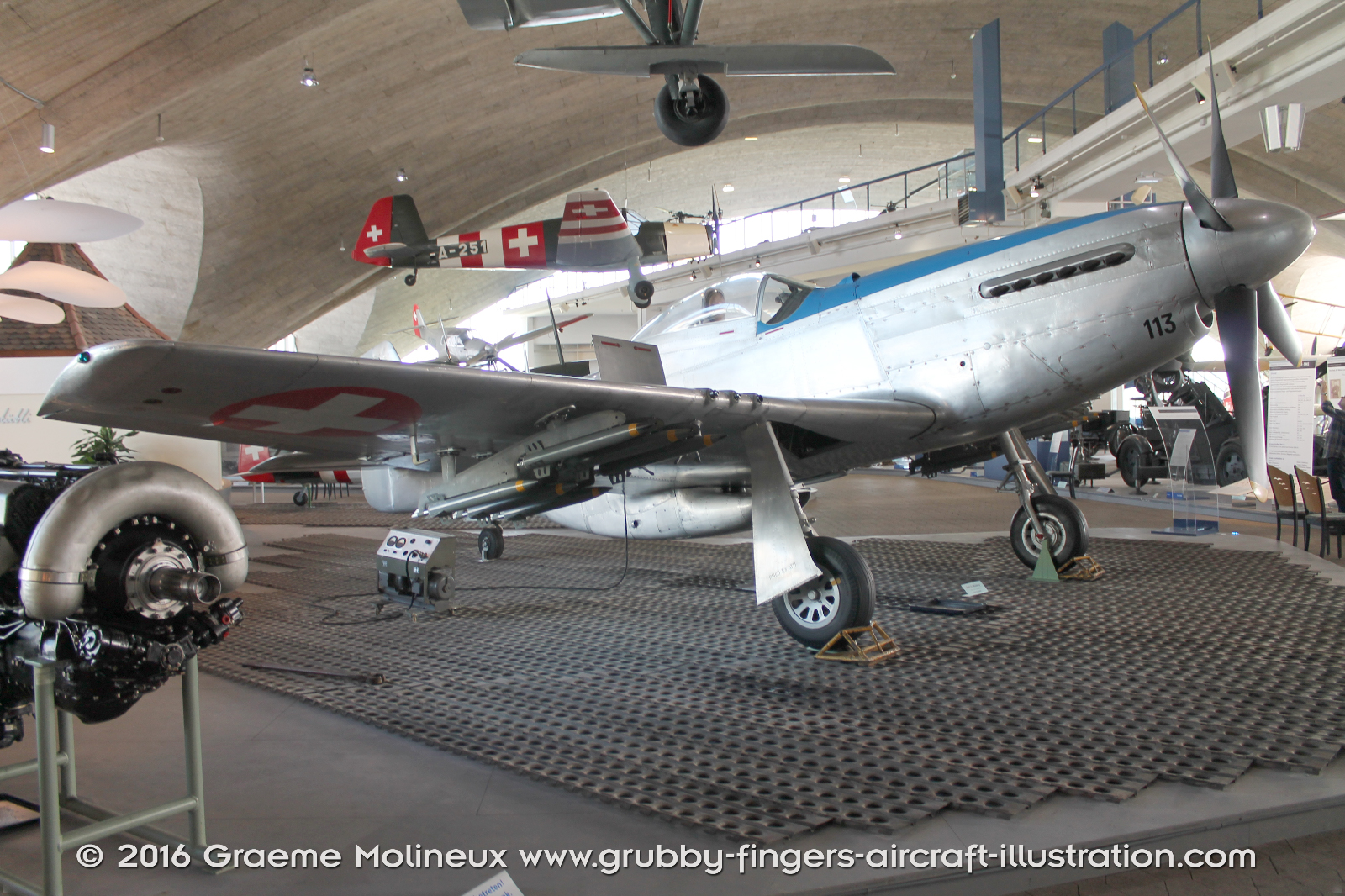 NORTH_AMERICAN_P-51D_Mustang_Walkaround_J-2113_Swiss_Air_Force_Museum_2015_11_GrubbyFingers