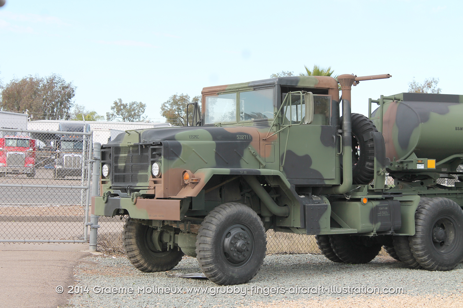 M939 Tractor M970 Fuel Trailer USMC